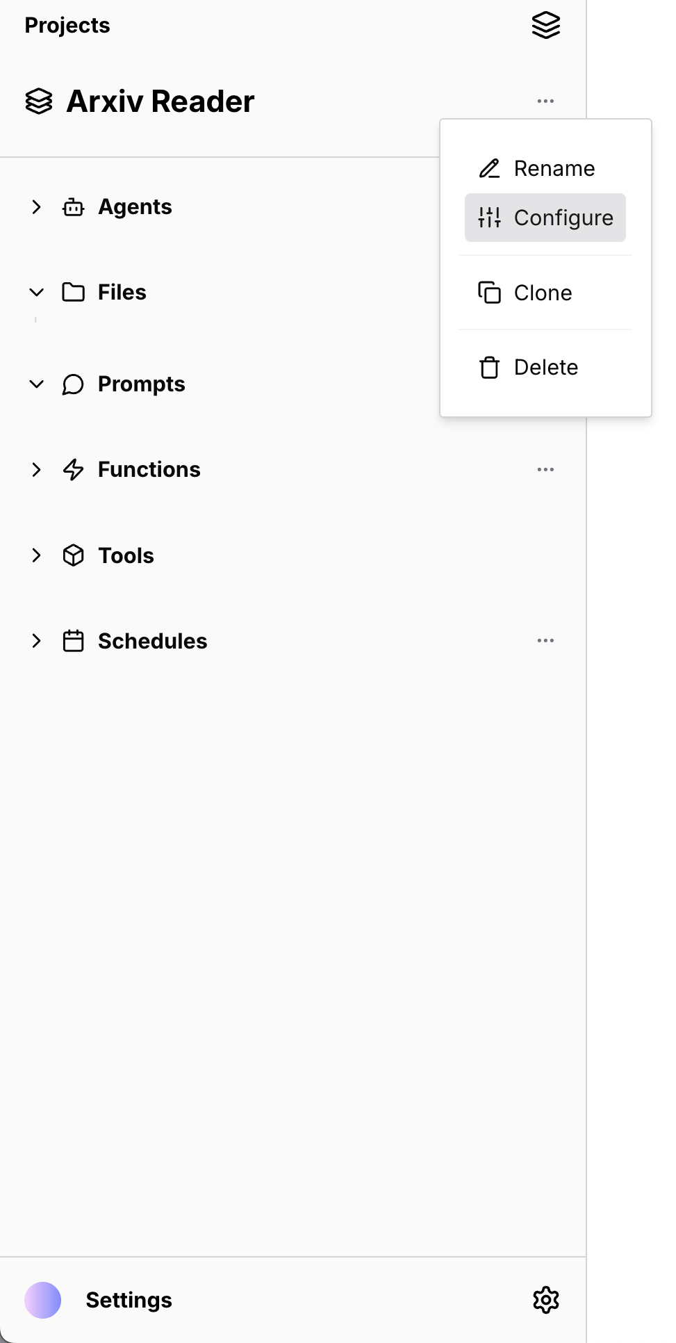 Project configuration to enable MCP